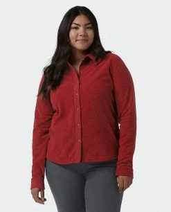 Stio Women's Thermop Fleece Snap Shirt -Stio Sales Shop W Thermop Roasted Beet Alt 1