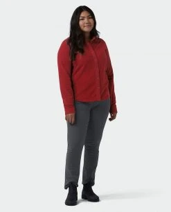 Stio Women's Thermop Fleece Snap Shirt -Stio Sales Shop W Thermop Roasted Beet Alt 4