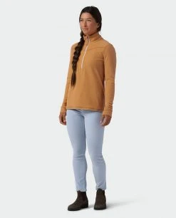 Stio Women's Turpin Fleece Half Zip -Stio Sales Shop W Turpin Fleece Half Zip Bourbon Heather 3