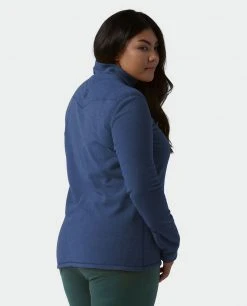 Stio Women's Turpin Fleece Half Zip -Stio Sales Shop W Turpin Fleece Half Zip Navy Peony Heather Alt 2