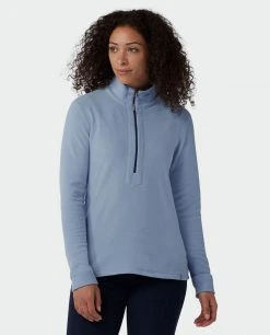 Stio Women's Turpin Fleece Half Zip -Stio Sales Shop W Turpin Fleece Half Zip Wind River Blue Heather 1